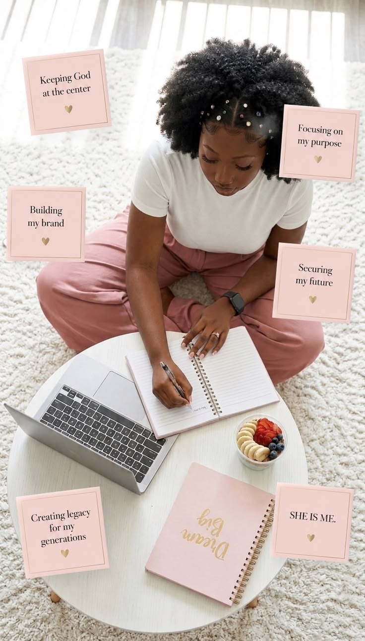 Woman journaling and reflecting